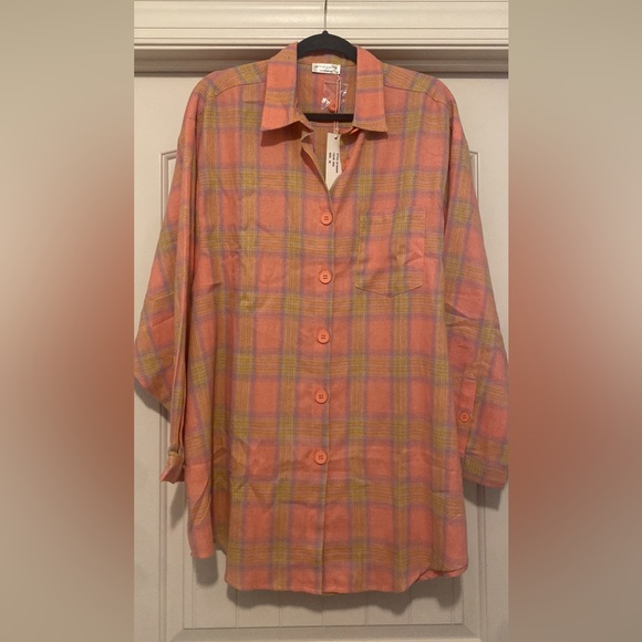 Boutique Plaid Oversized Tunic NWTGS So So Cute - Picture 7 of 7